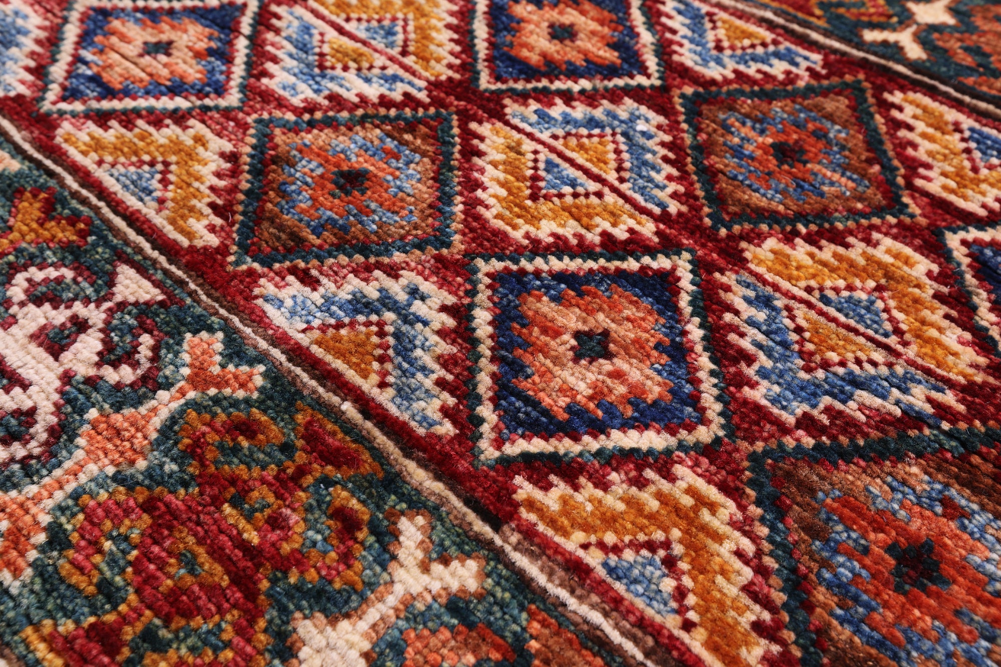 Khorjin Persian Gabbeh Hand Knotted Wool Runner Rug - 2' 9" X 9' 5" - Golden Nile
