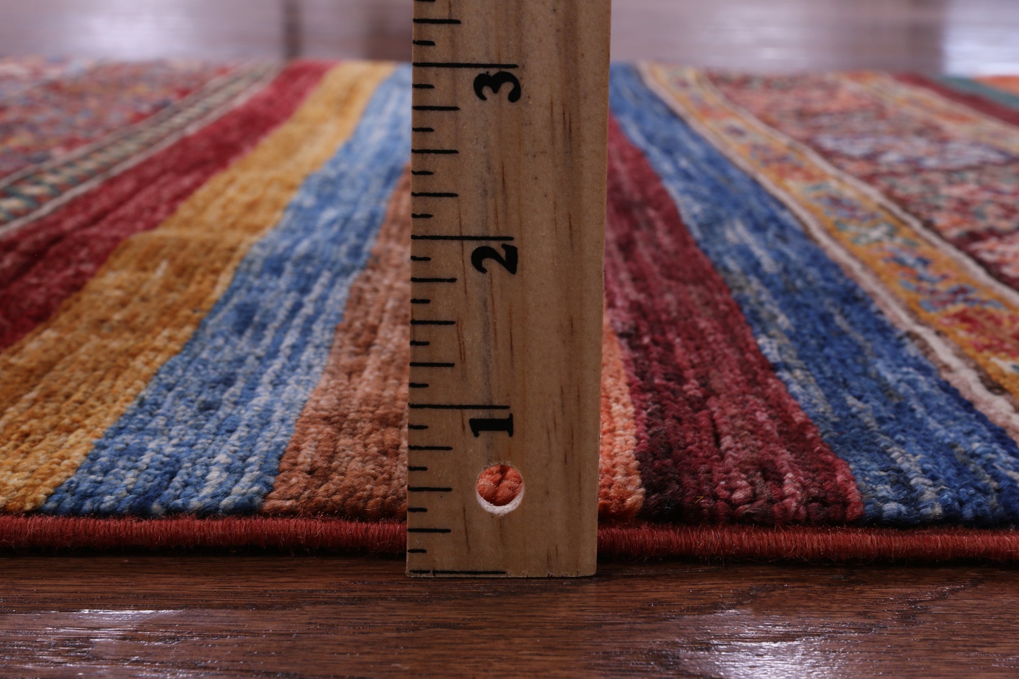 Khorjin Persian Gabbeh Hand Knotted Wool Runner Rug - 2' 9" X 9' 5" - Golden Nile