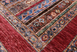 Shall Persian Gabbeh Handmade Wool Rug - 3' 3" X 4' 9" - Golden Nile