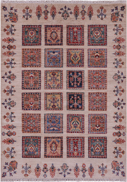 Ivory Garden Design Persian Hand Knotted Wool Rug - 3' 3" X 4' 6" - Golden Nile