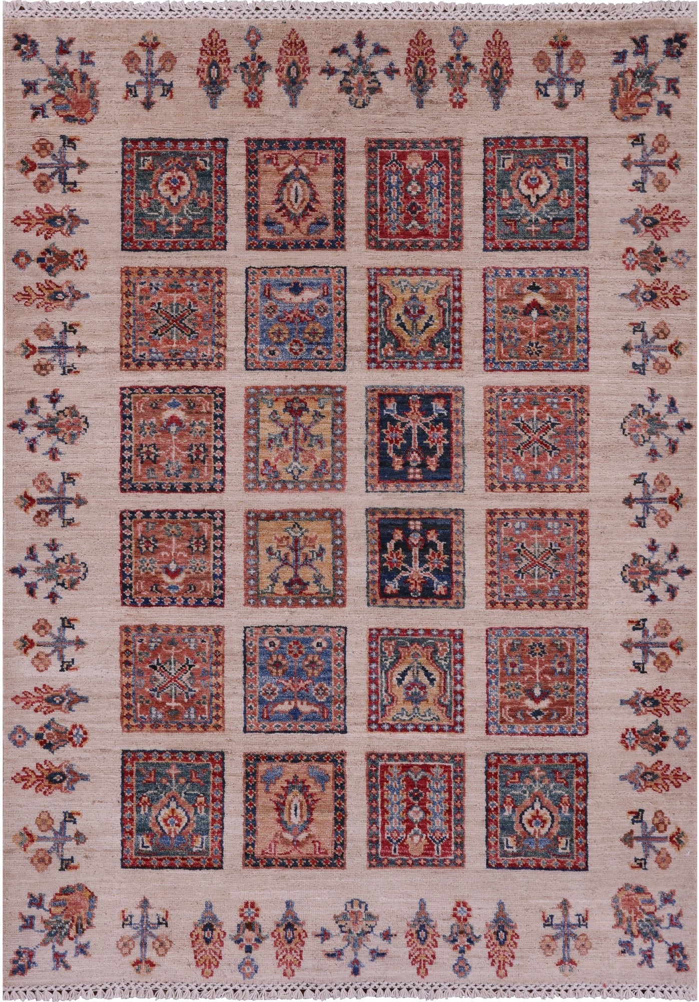 Ivory Garden Design Persian Hand Knotted Wool Rug - 3' 3" X 4' 6" - Golden Nile