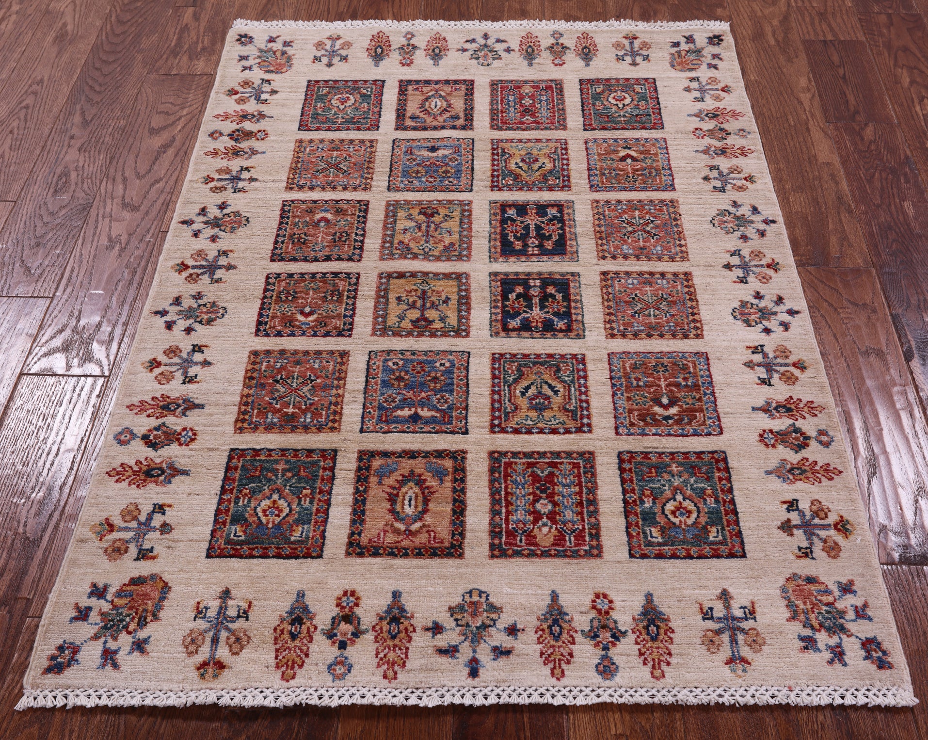 Ivory Garden Design Persian Hand Knotted Wool Rug - 3' 3" X 4' 6" - Golden Nile