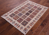 Ivory Garden Design Persian Hand Knotted Wool Rug - 3' 3" X 4' 6" - Golden Nile