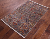 Tribal Persian Gabbeh Hand Knotted Wool Rug - 2' 7" X 4' 2" - Golden Nile