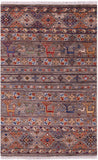 Tribal Persian Gabbeh Hand Knotted Wool Rug - 2' 7" X 4' 2" - Golden Nile