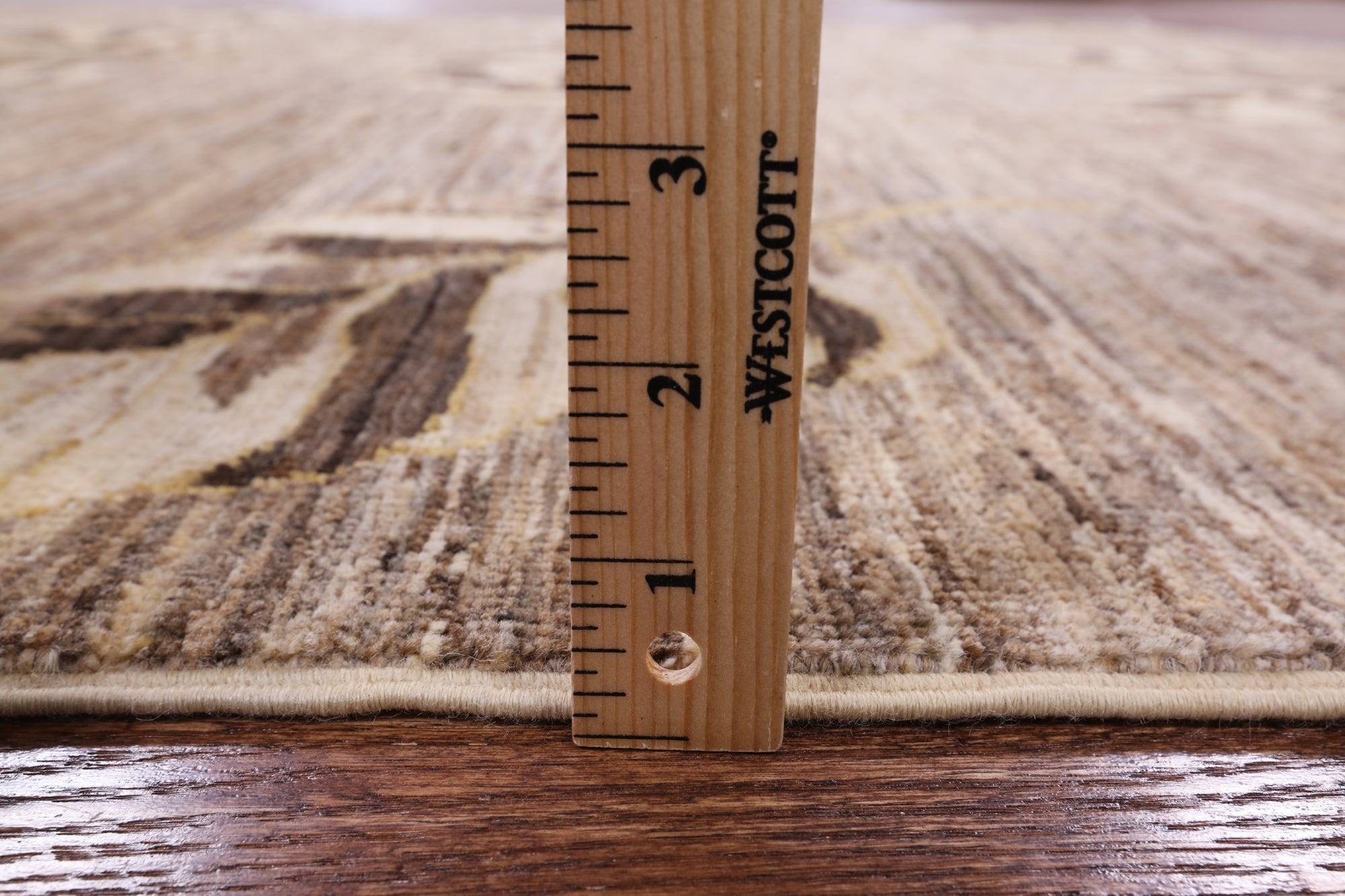 Modern Natural Handmade Wool Area Rug - 6' 8" X 7' 6" - Golden Nile