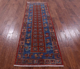 Antiqued Pazyryk Historical Design Hand Knotted Wool Runner Rug - 2' 9" X 8' 5" - Golden Nile