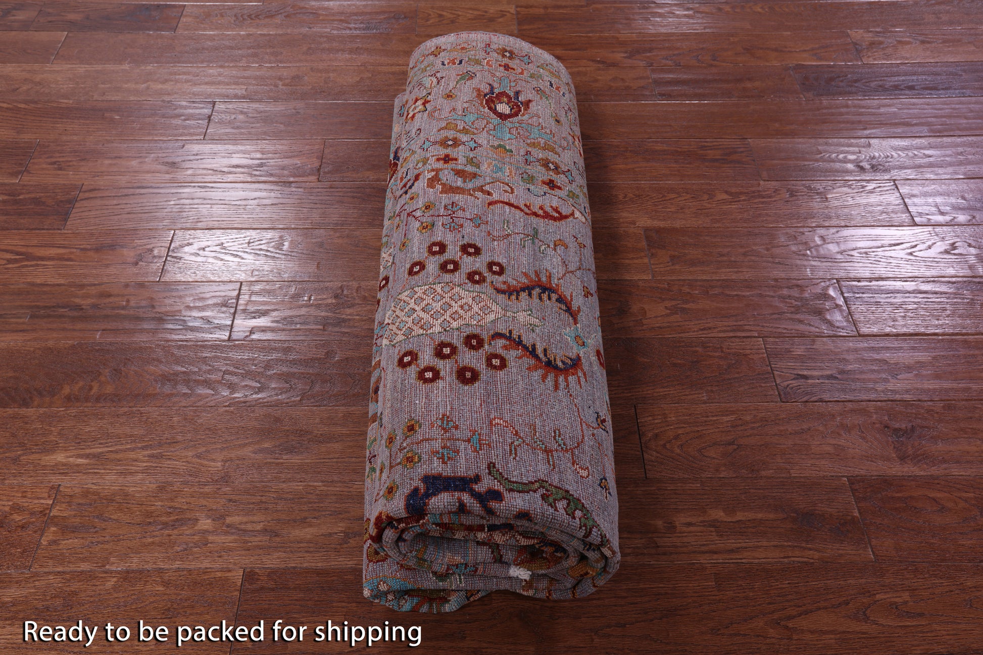 Grey Peshawar Hand Knotted Wool Rug - 6' 7" X 9' 9" - Golden Nile
