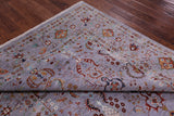 Grey Peshawar Hand Knotted Wool Rug - 6' 7" X 9' 9" - Golden Nile