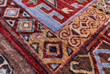 Blue Persian Fine Serapi Hand Knotted Wool Rug - 7' 0" X 9' 11" - Golden Nile