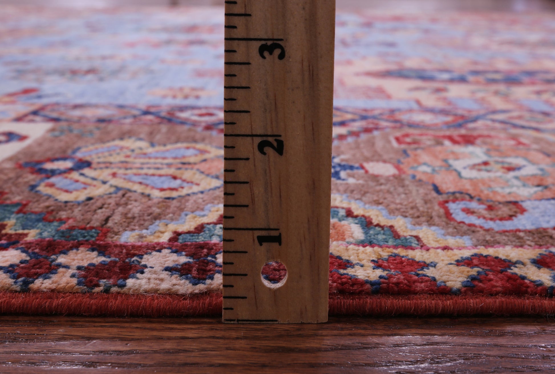 Blue Persian Fine Serapi Hand Knotted Wool Rug - 7' 0" X 9' 11" - Golden Nile