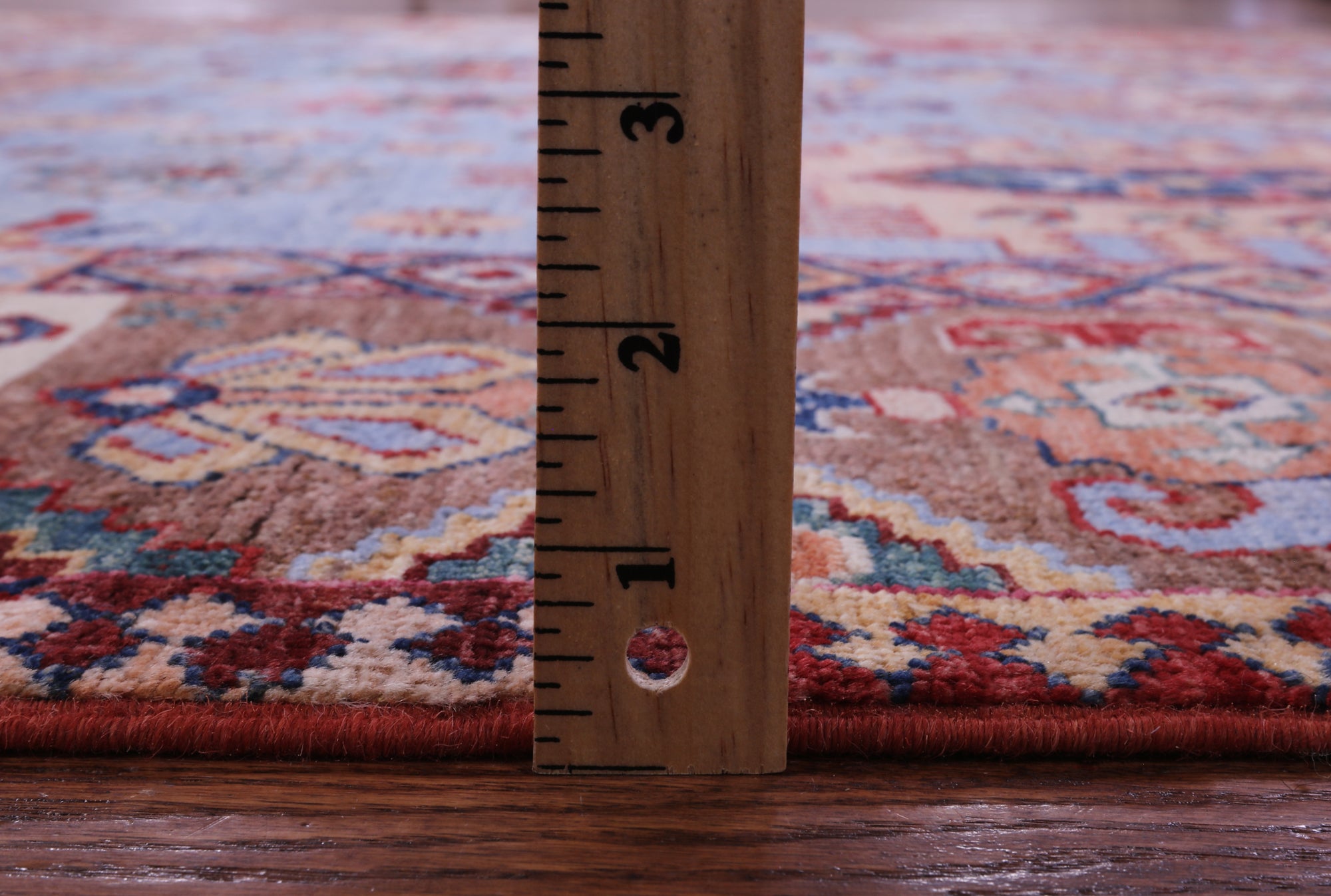 Blue Persian Fine Serapi Hand Knotted Wool Rug - 7' 0" X 9' 11" - Golden Nile
