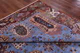 Blue Persian Fine Serapi Hand Knotted Wool Rug - 7' 0" X 9' 11" - Golden Nile