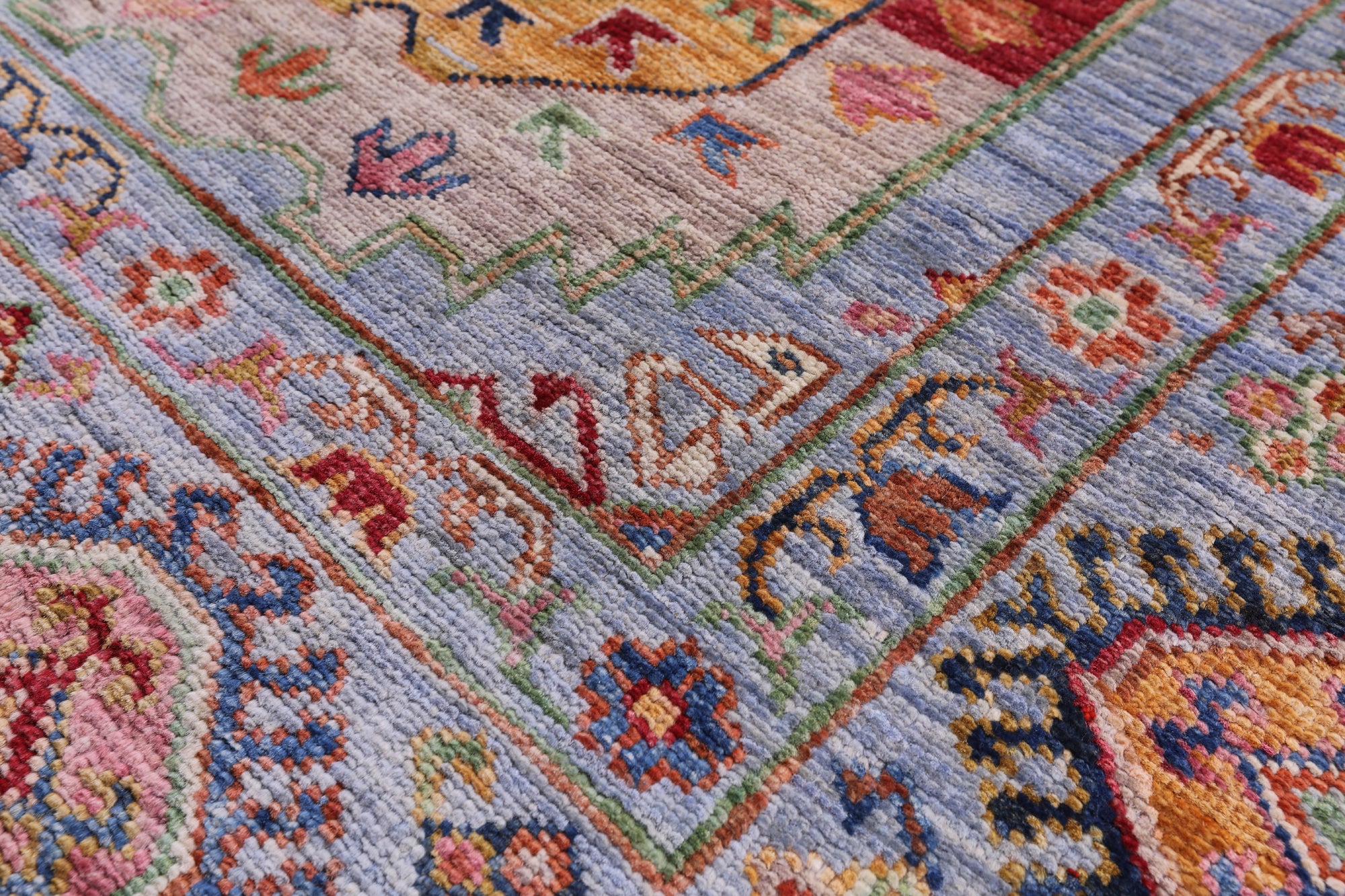 Blue Turkmen Ersari Hand Knotted Wool Rug - 6' 5" X 10' 0" - Golden Nile