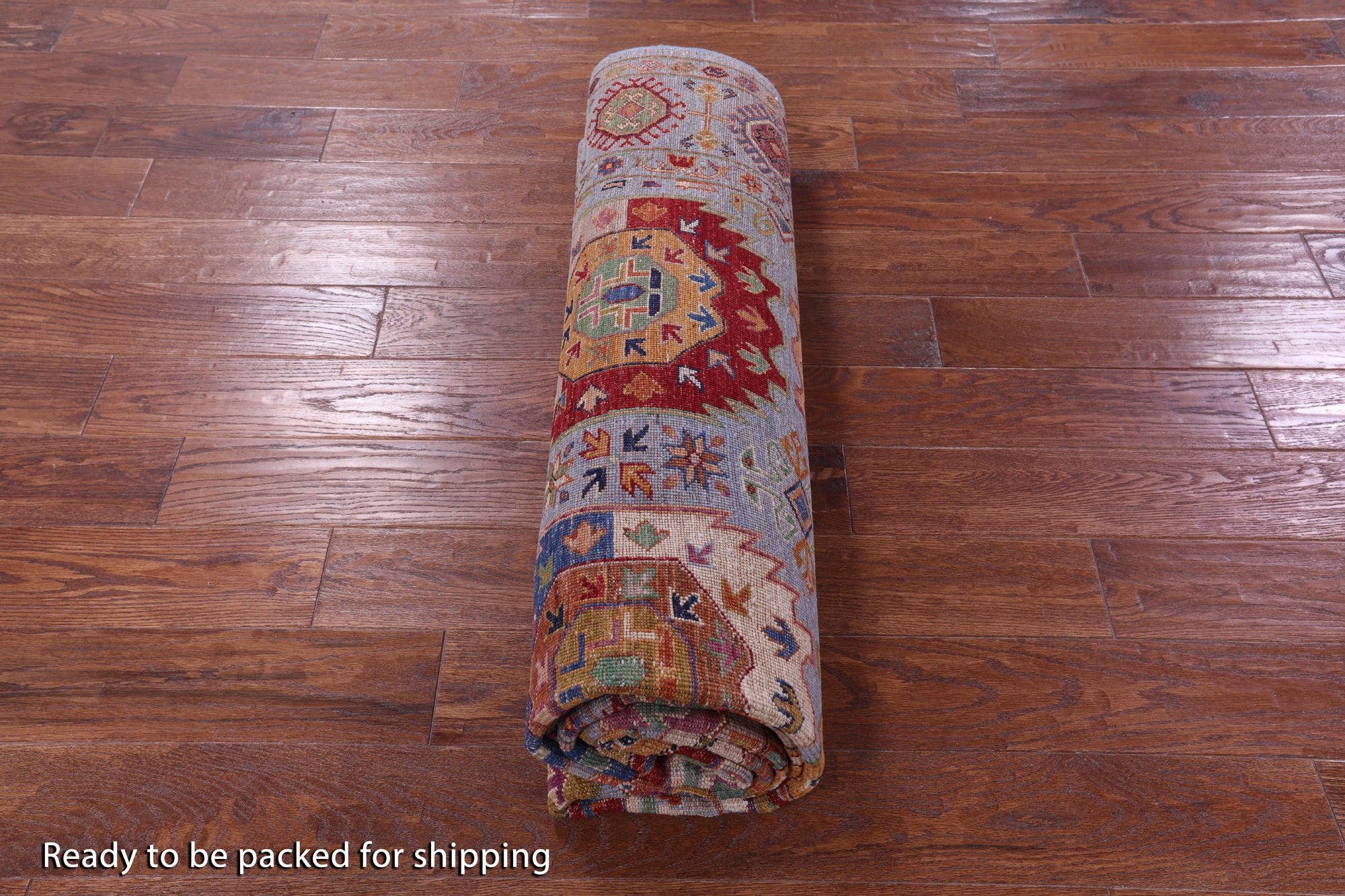 Blue Turkmen Ersari Hand Knotted Wool Rug - 6' 5" X 10' 0" - Golden Nile