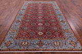 Pink Persian Tabriz Handmade Wool Rug - 6' 8" X 10' 3" - Golden Nile