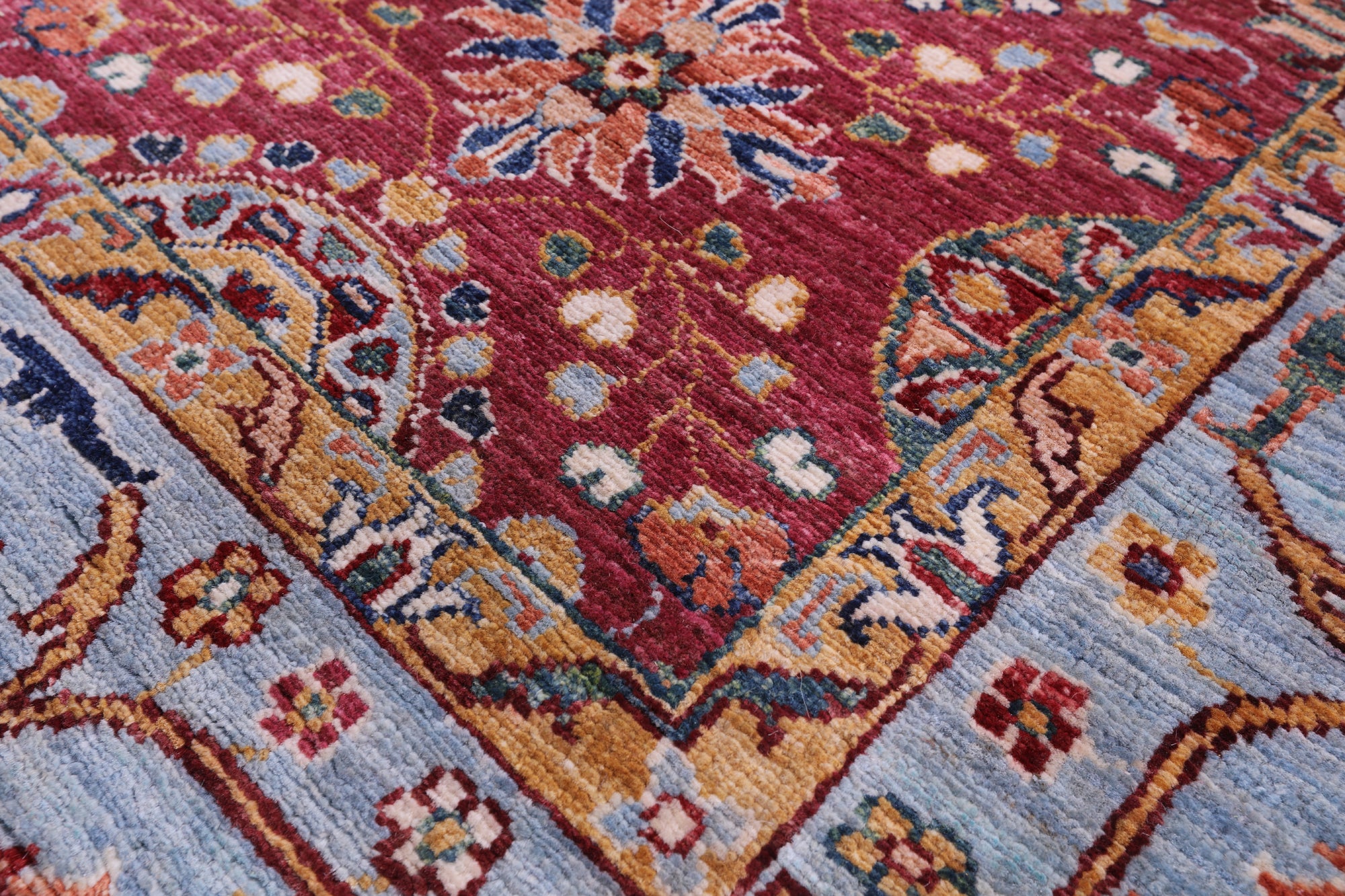 Pink Persian Tabriz Handmade Wool Rug - 6' 8" X 10' 3" - Golden Nile