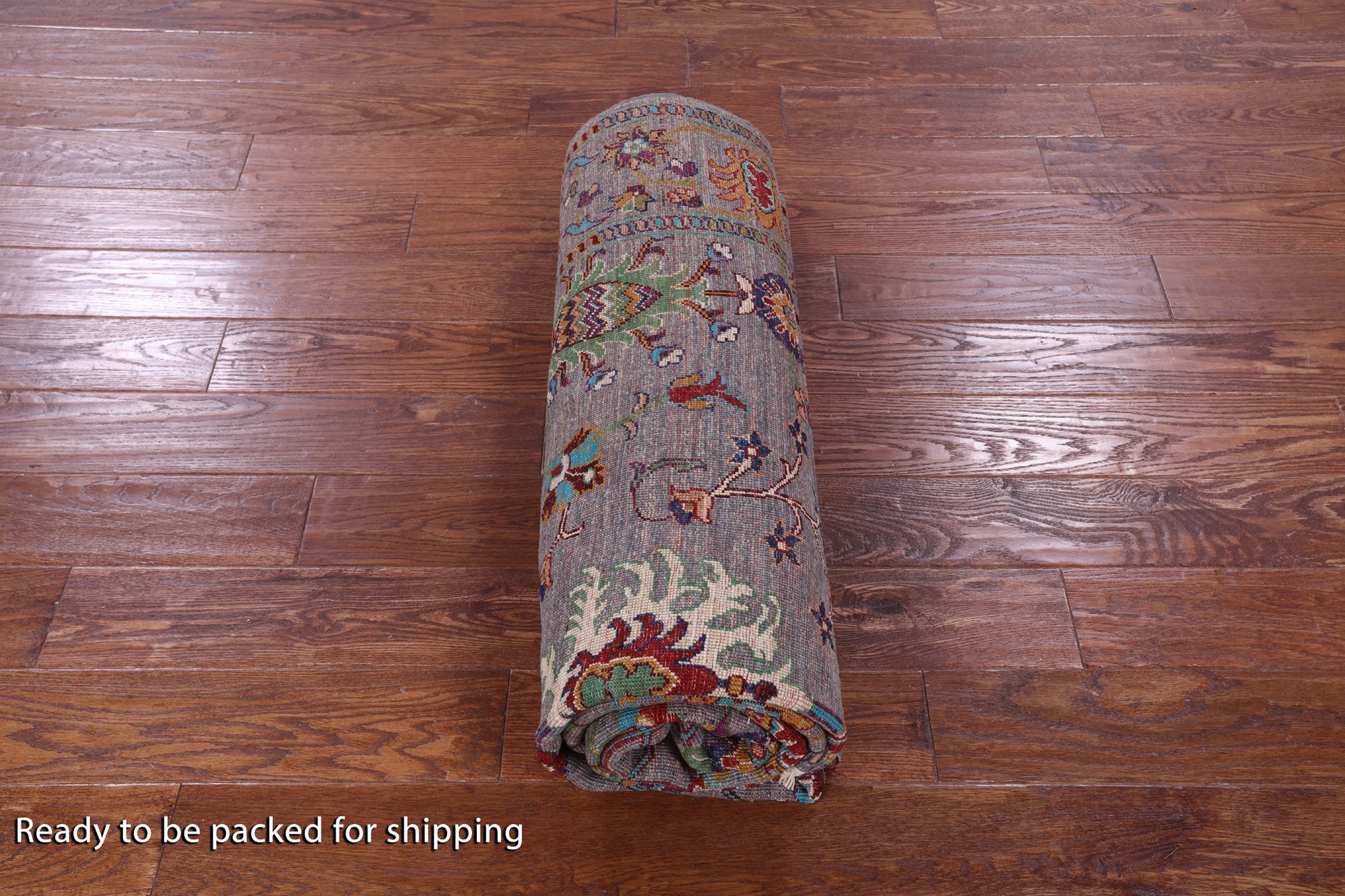 Grey Peshawar Hand Knotted Wool Rug - 5' 8" X 8' 8" - Golden Nile