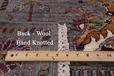 Grey Peshawar Hand Knotted Wool Rug - 5' 8" X 8' 8" - Golden Nile
