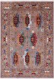 Persian Fine Serapi Hand Knotted Wool Rug - 5' 10" X 8' 3" - Golden Nile