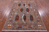 Persian Fine Serapi Hand Knotted Wool Rug - 5' 10" X 8' 3" - Golden Nile