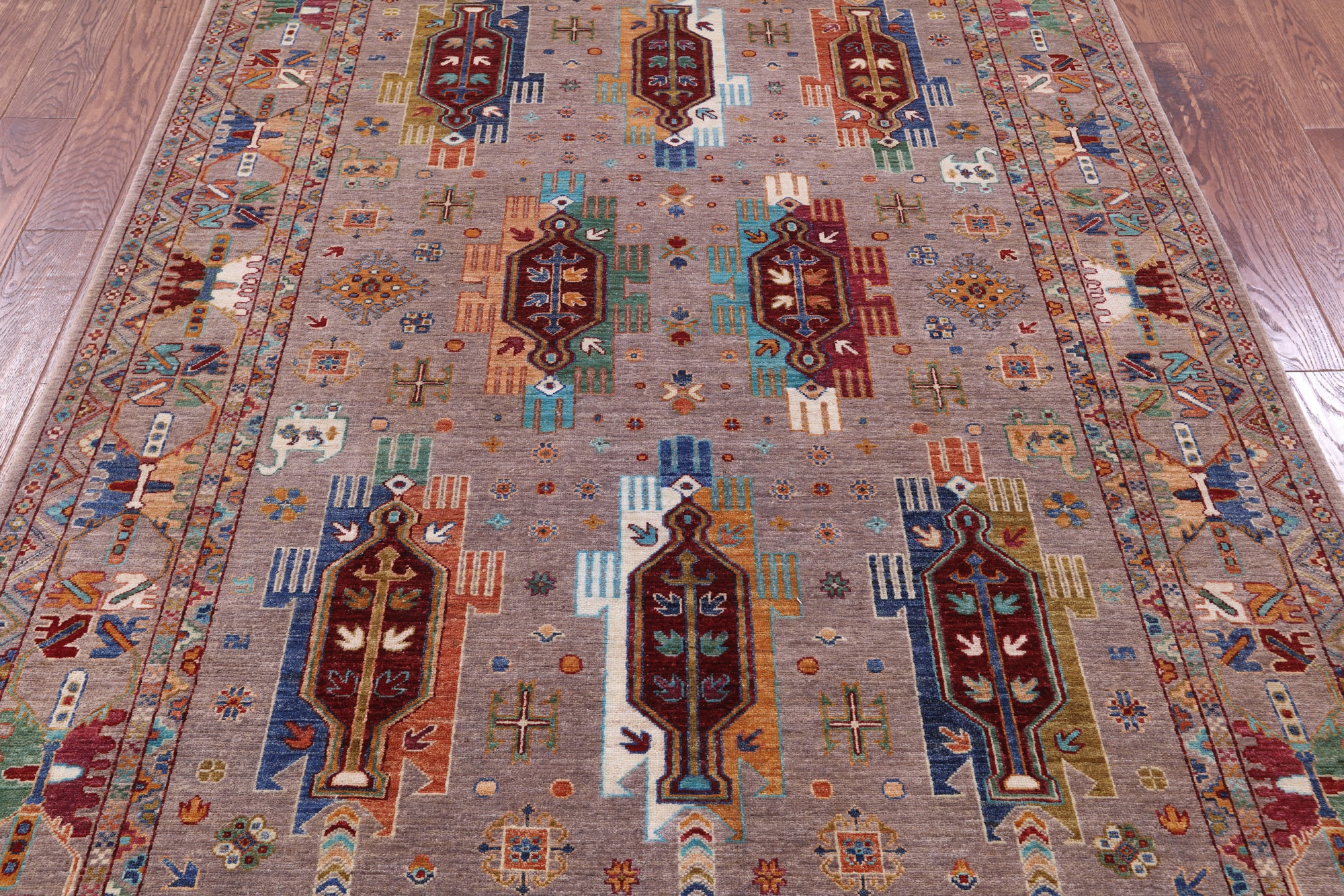 Persian Fine Serapi Hand Knotted Wool Rug - 5' 10" X 8' 3" - Golden Nile