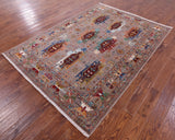 Persian Fine Serapi Hand Knotted Wool Rug - 5' 10" X 8' 3" - Golden Nile