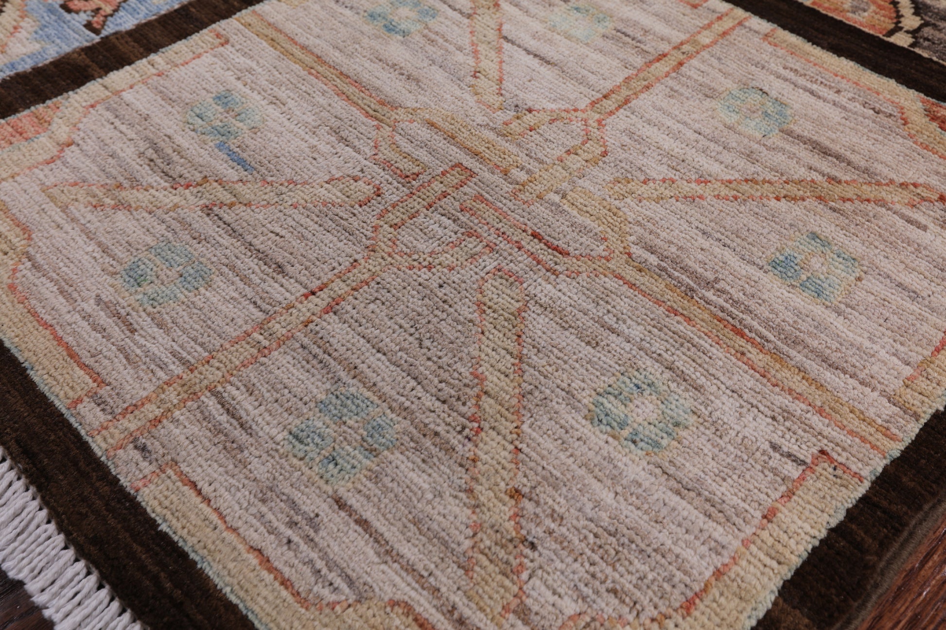 William Morris Stained Glass Hand Knotted Wool Rug - 6' 2" X 9' 2" - Golden Nile