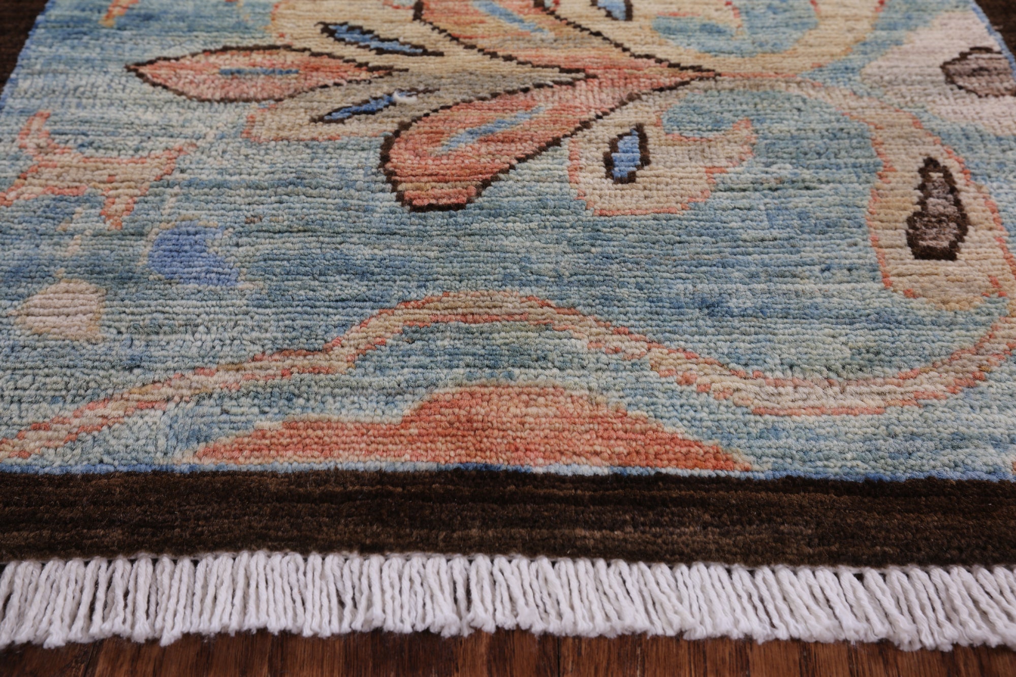 William Morris Stained Glass Hand Knotted Wool Rug - 6' 2" X 9' 2" - Golden Nile