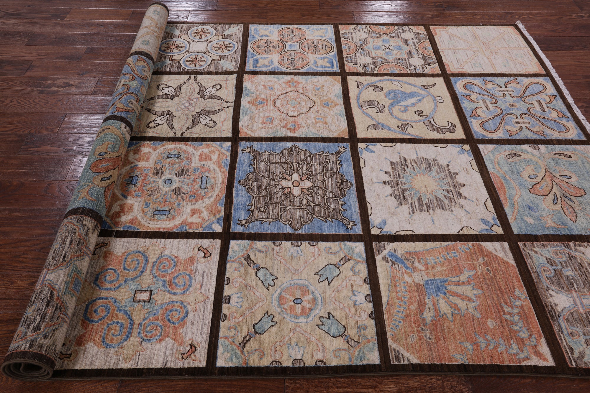 William Morris Stained Glass Hand Knotted Wool Rug - 6' 2" X 9' 2" - Golden Nile