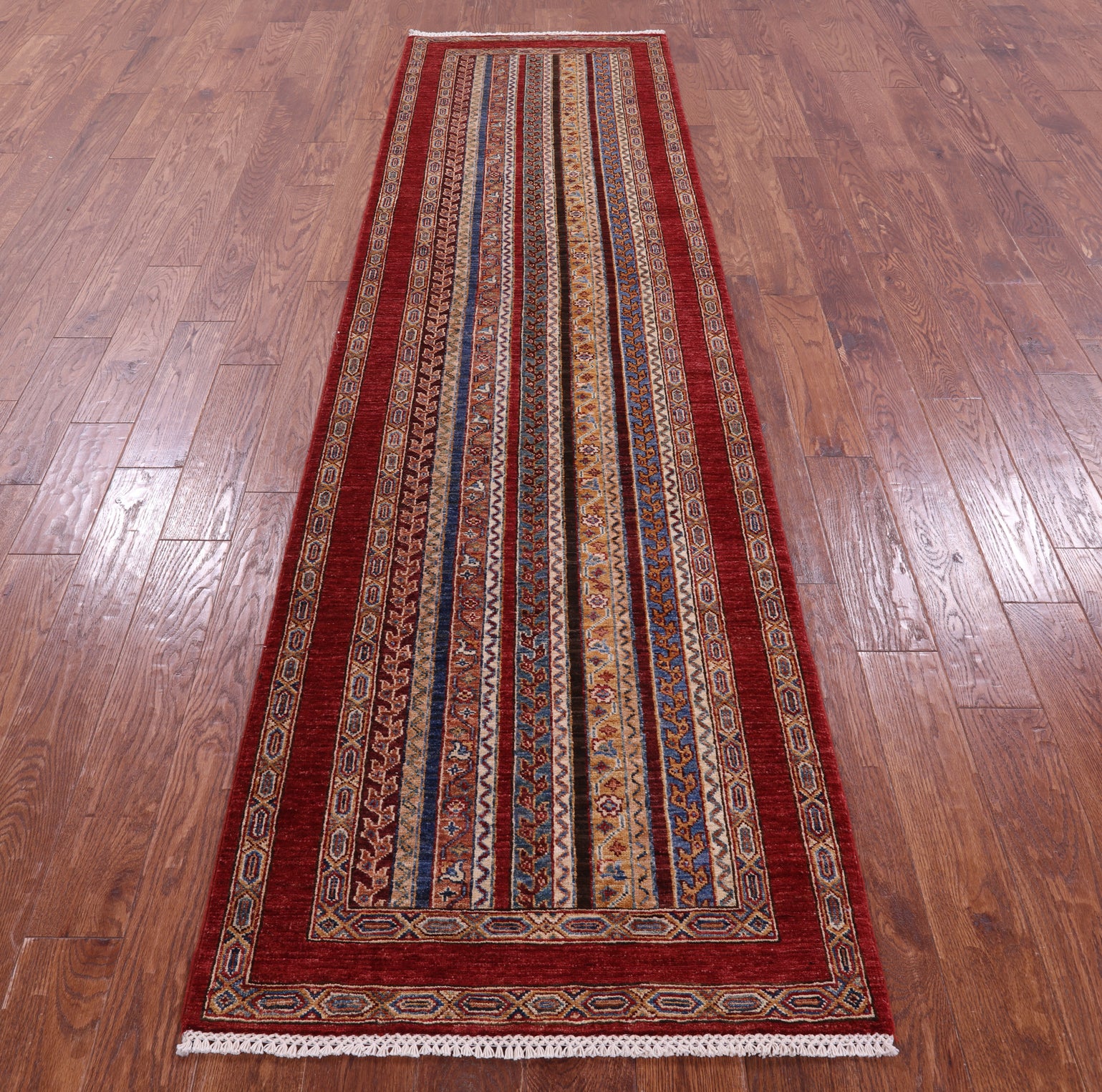 Shall Persian Gabbeh Hand Knotted Wool Runner Rug - 2' 9" X 10' 1" - Golden Nile