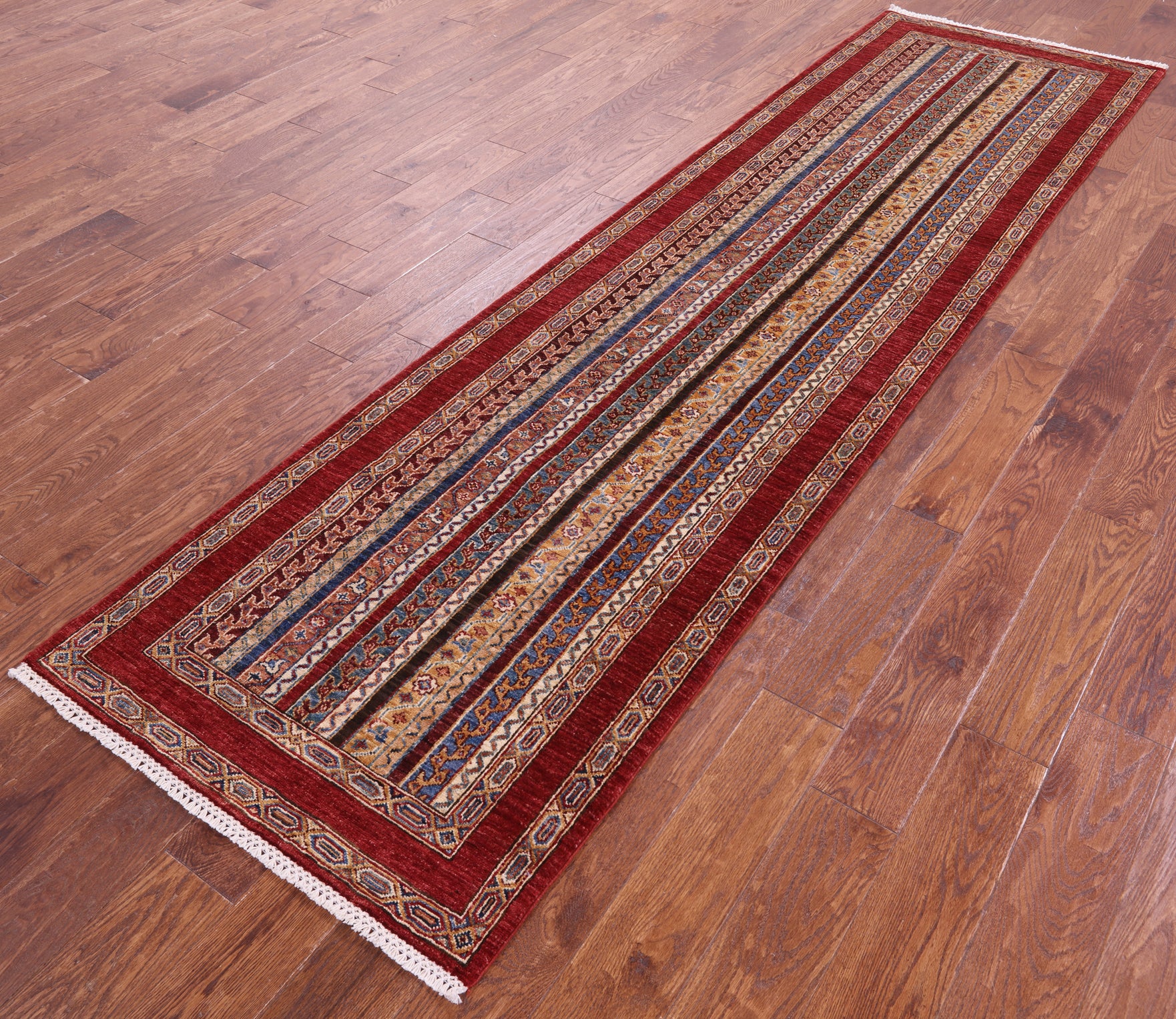 Shall Persian Gabbeh Hand Knotted Wool Runner Rug - 2' 9" X 10' 1" - Golden Nile