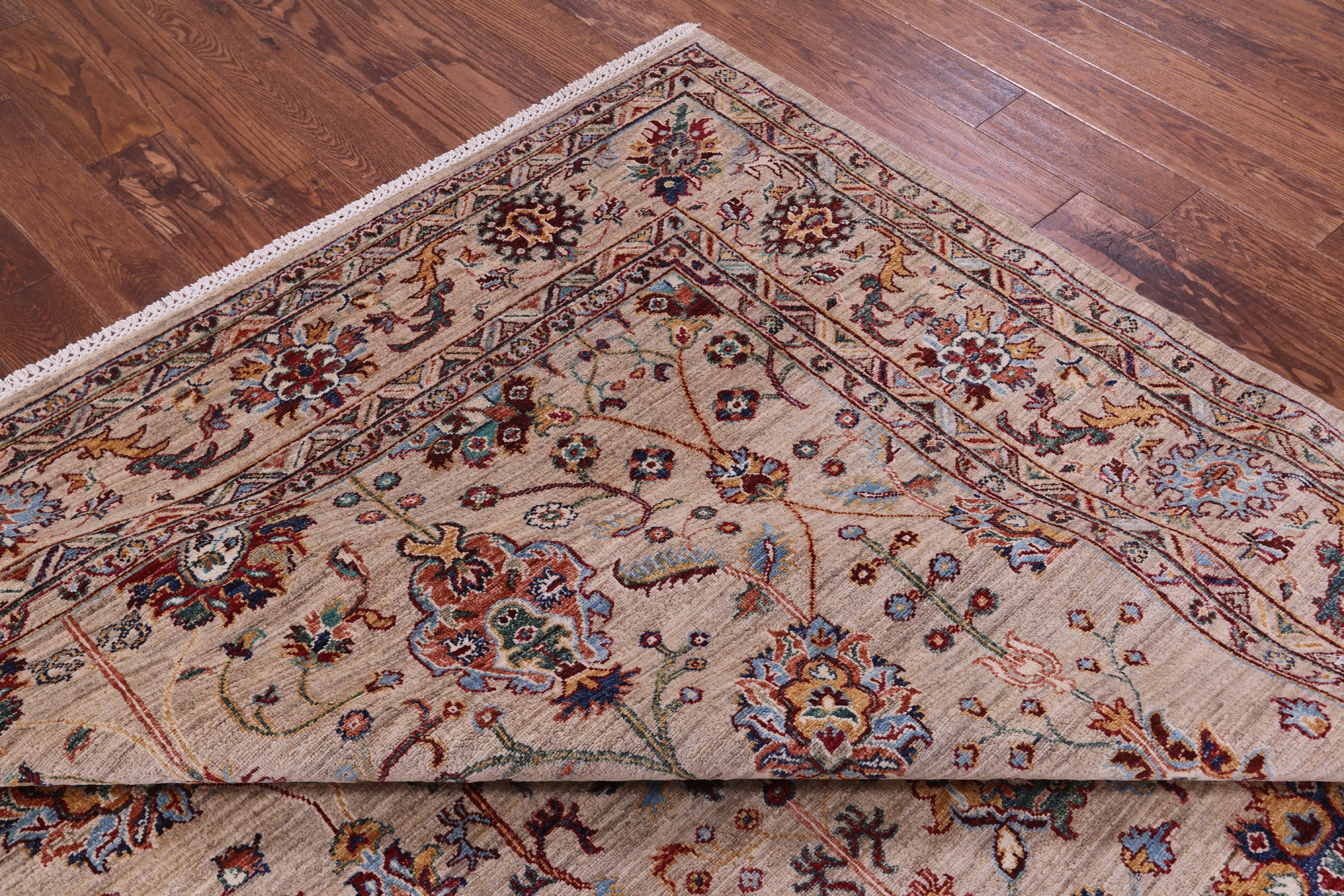 Peshawar Hand Knotted Wool Rug - 8' 3" X 11' 4" - Golden Nile