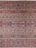 Khorjin Persian Gabbeh Hand Knotted Wool Rug - 8' 1" X 10' 10" - Golden Nile