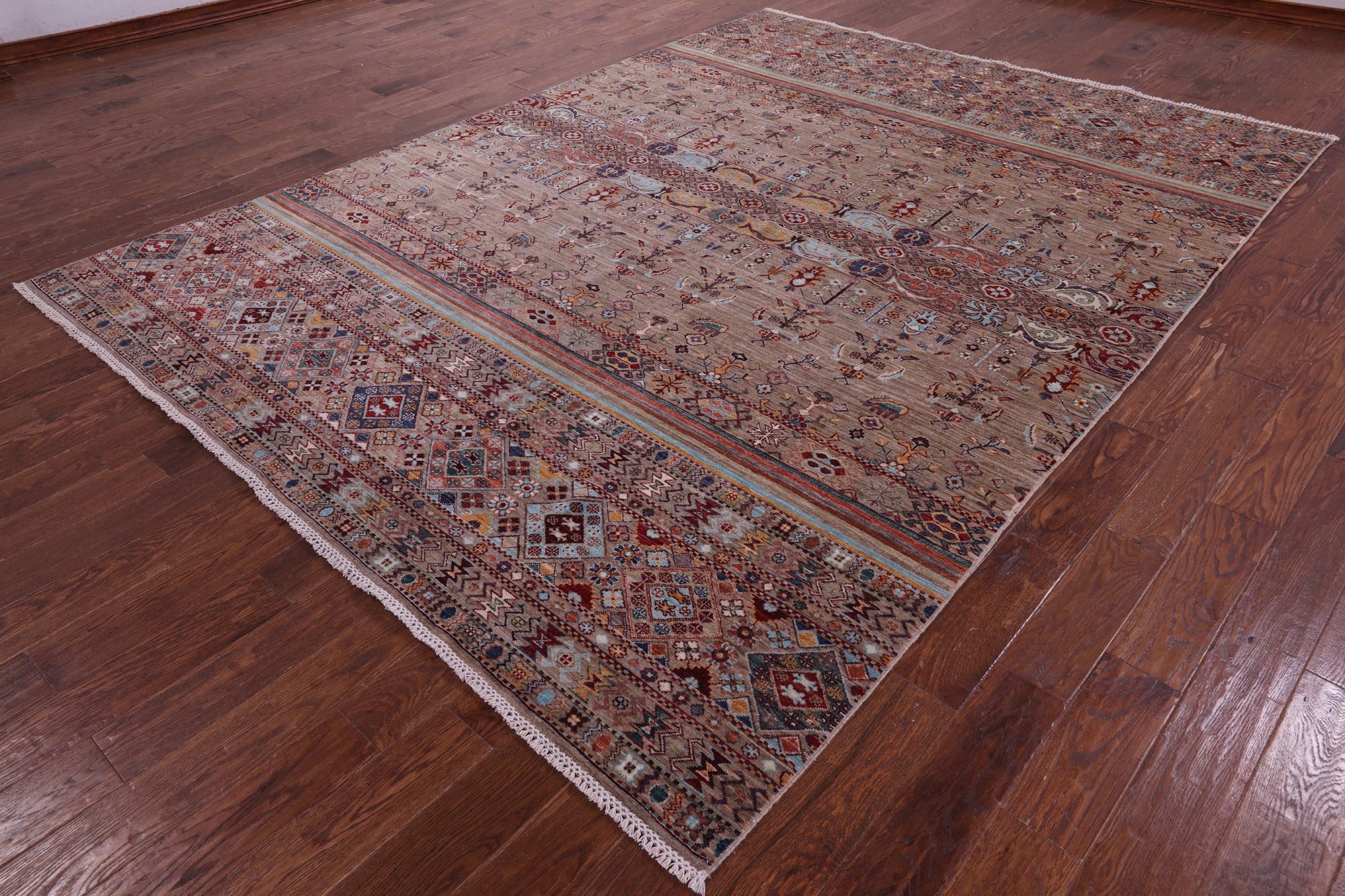 Khorjin Persian Gabbeh Hand Knotted Wool Rug - 8' 1" X 10' 10" - Golden Nile