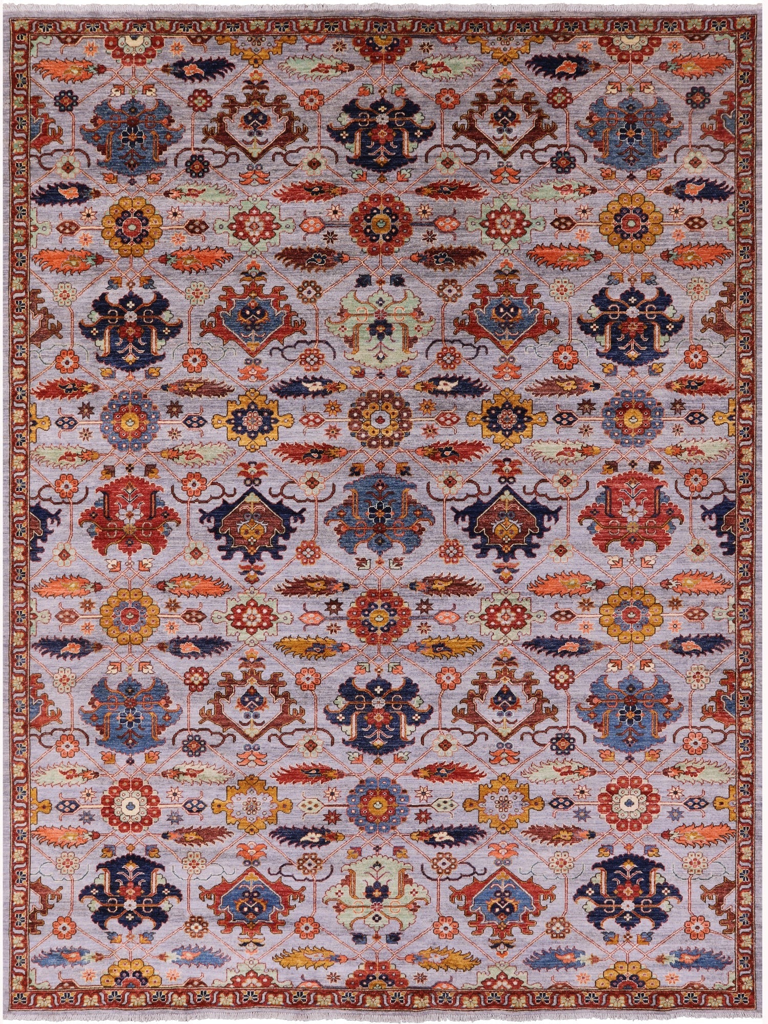 Persian Fine Serapi Handmade Wool Rug - 9' 1" X 11' 9" - Golden Nile
