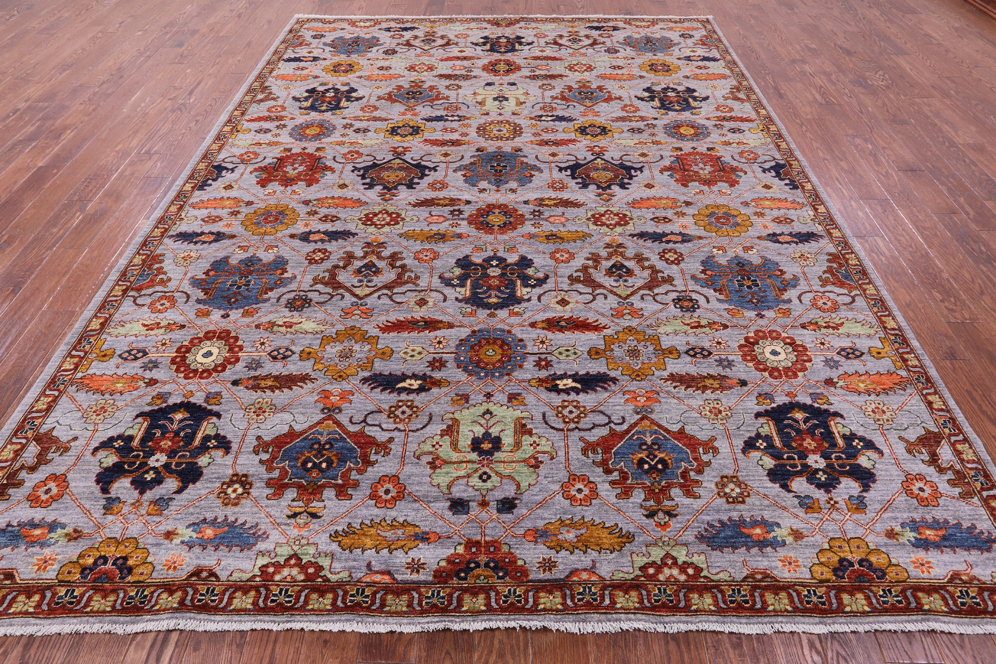 Persian Fine Serapi Handmade Wool Rug - 9' 1" X 11' 9" - Golden Nile