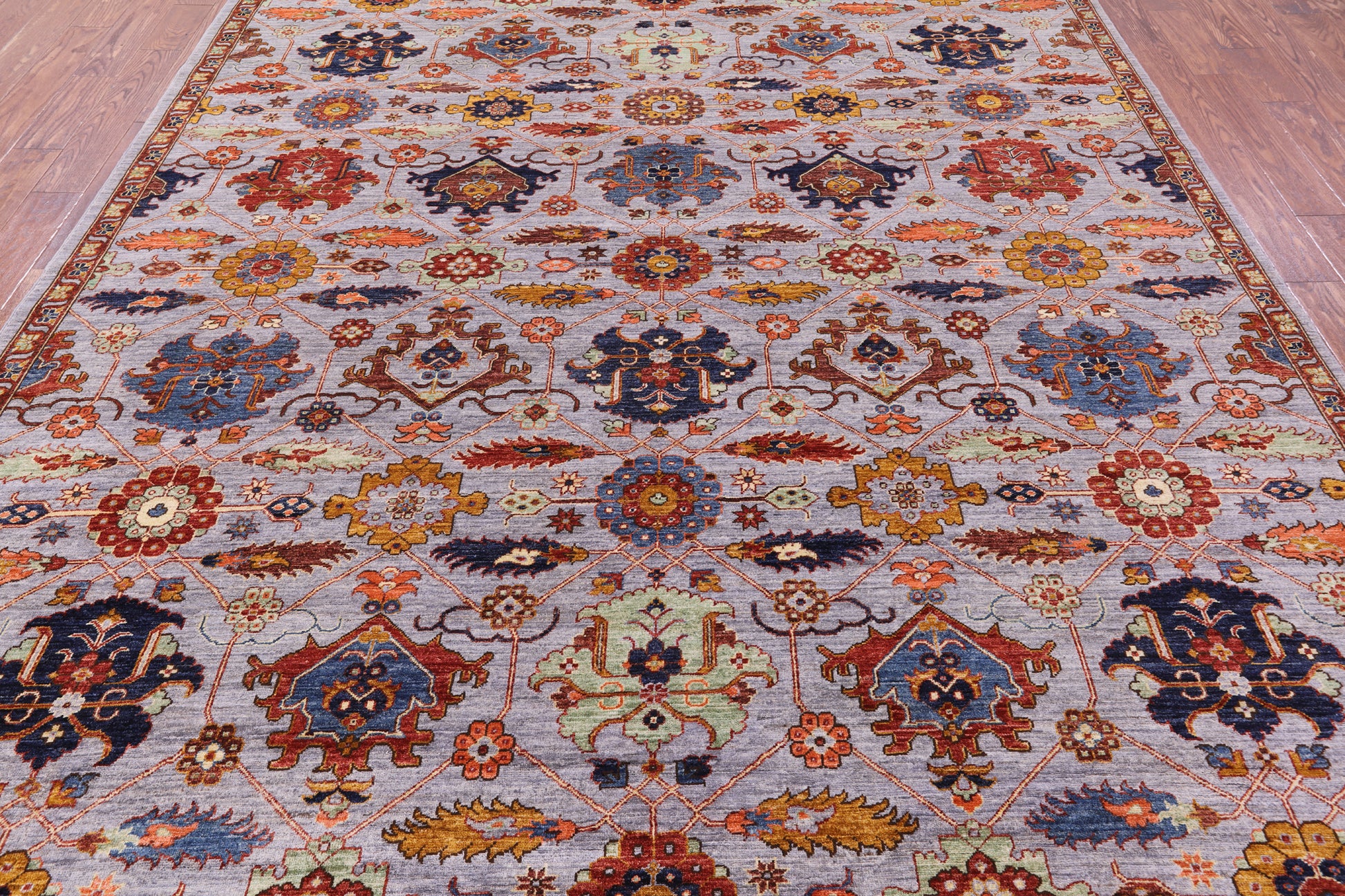 Persian Fine Serapi Handmade Wool Rug - 9' 1" X 11' 9" - Golden Nile