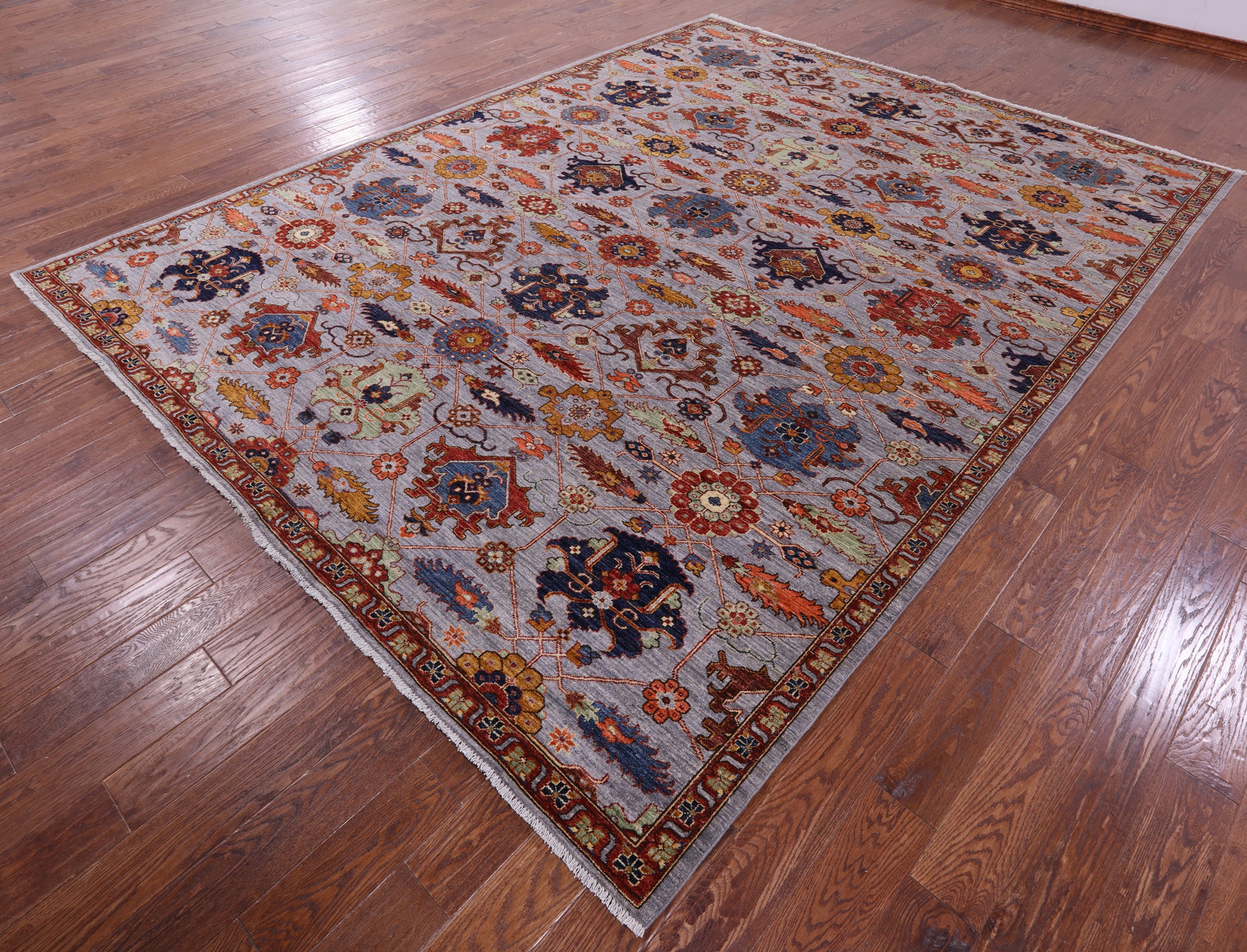 Persian Fine Serapi Handmade Wool Rug - 9' 1" X 11' 9" - Golden Nile