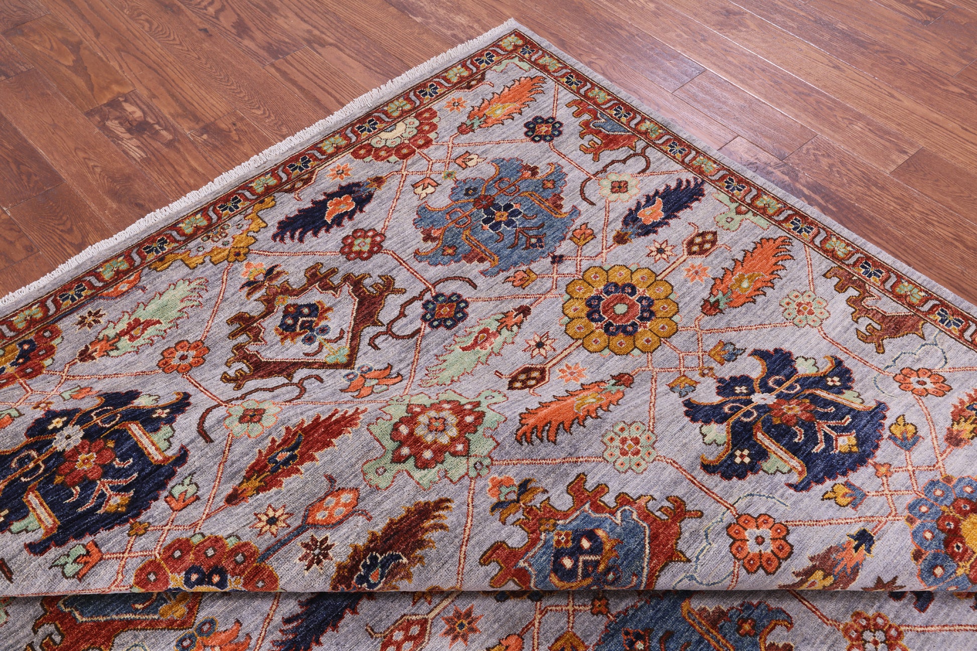 Persian Fine Serapi Handmade Wool Rug - 9' 1" X 11' 9" - Golden Nile