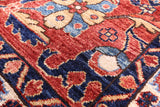 Blue Persian Fine Serapi Handmade Wool Rug - 9' 1" X 11' 9" - Golden Nile