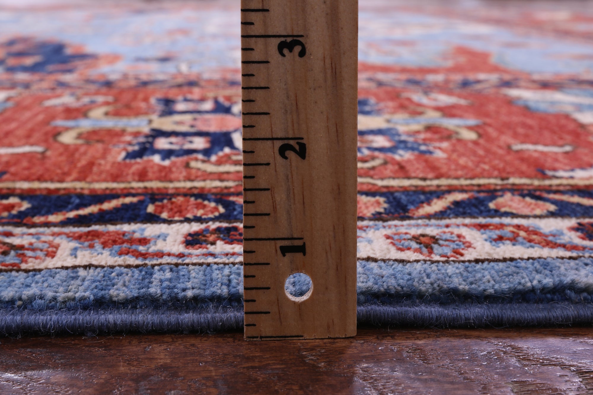 Blue Persian Fine Serapi Handmade Wool Rug - 9' 1" X 11' 9" - Golden Nile