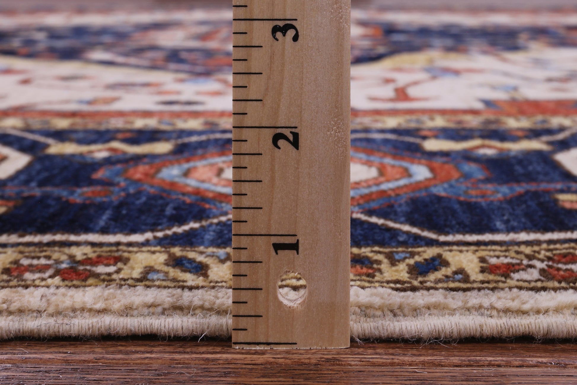 Ivory Persian Fine Serapi Hand Knotted Wool Rug - 7' 11" X 10' 3" - Golden Nile