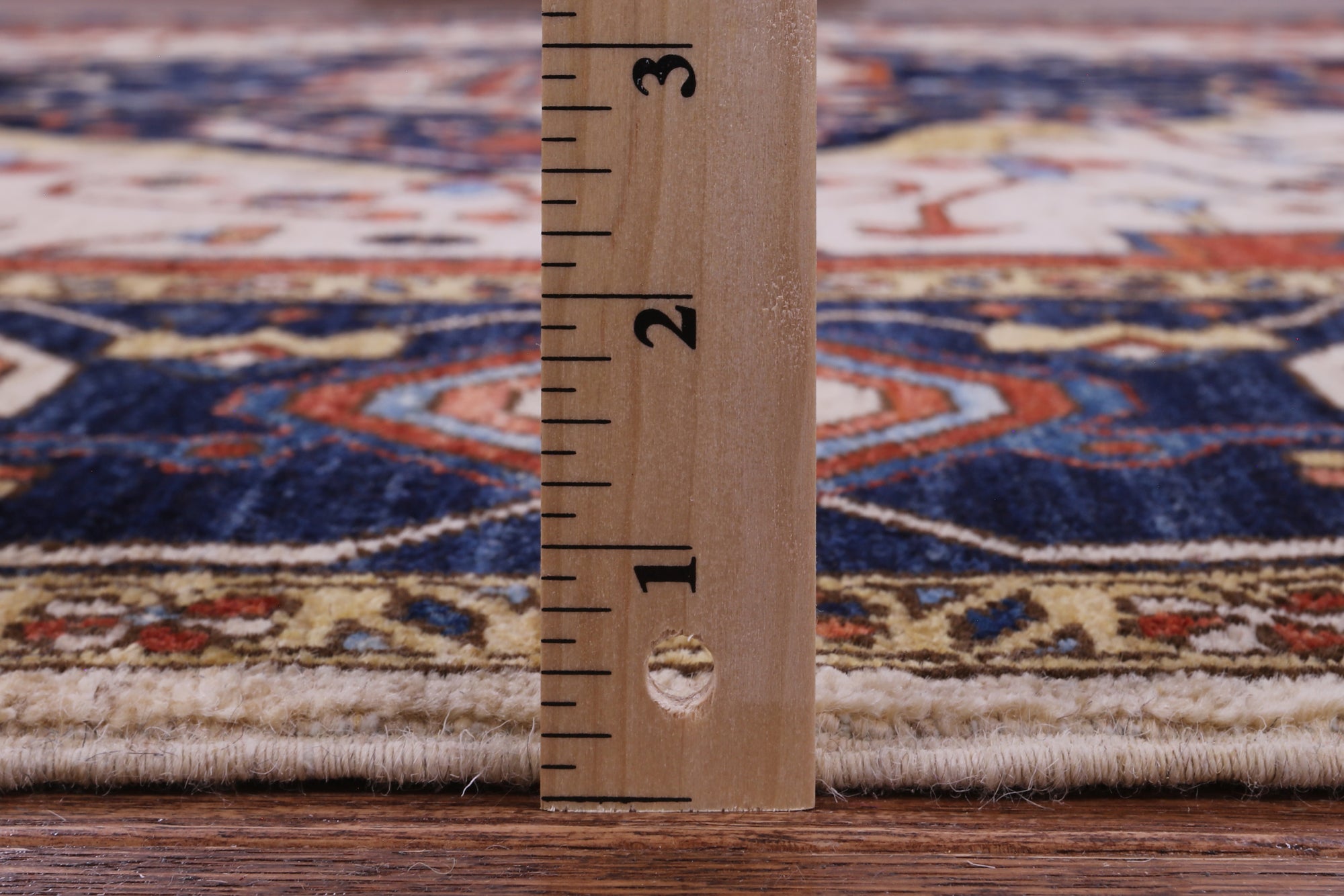 Ivory Persian Fine Serapi Hand Knotted Wool Rug - 7' 11" X 10' 3" - Golden Nile