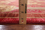 Red William Morris Handmade Wool Area Rug - 8' 2" X 9' 8" - Golden Nile