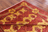 Red William Morris Handmade Wool Area Rug - 8' 2" X 9' 8" - Golden Nile