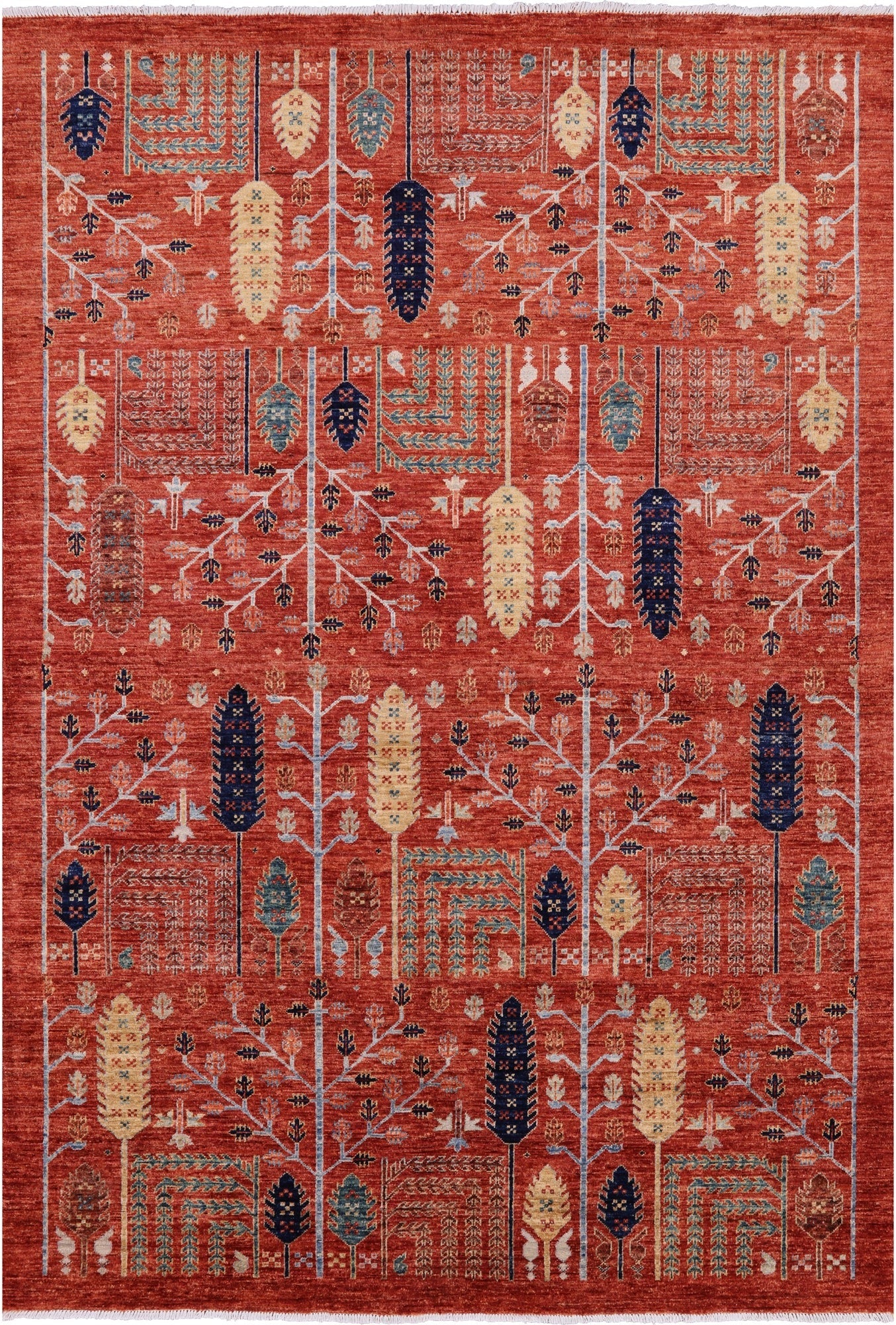 Persian Ziegler Hand Knotted Wool Rug - 6' 1" X 8' 10" - Golden Nile