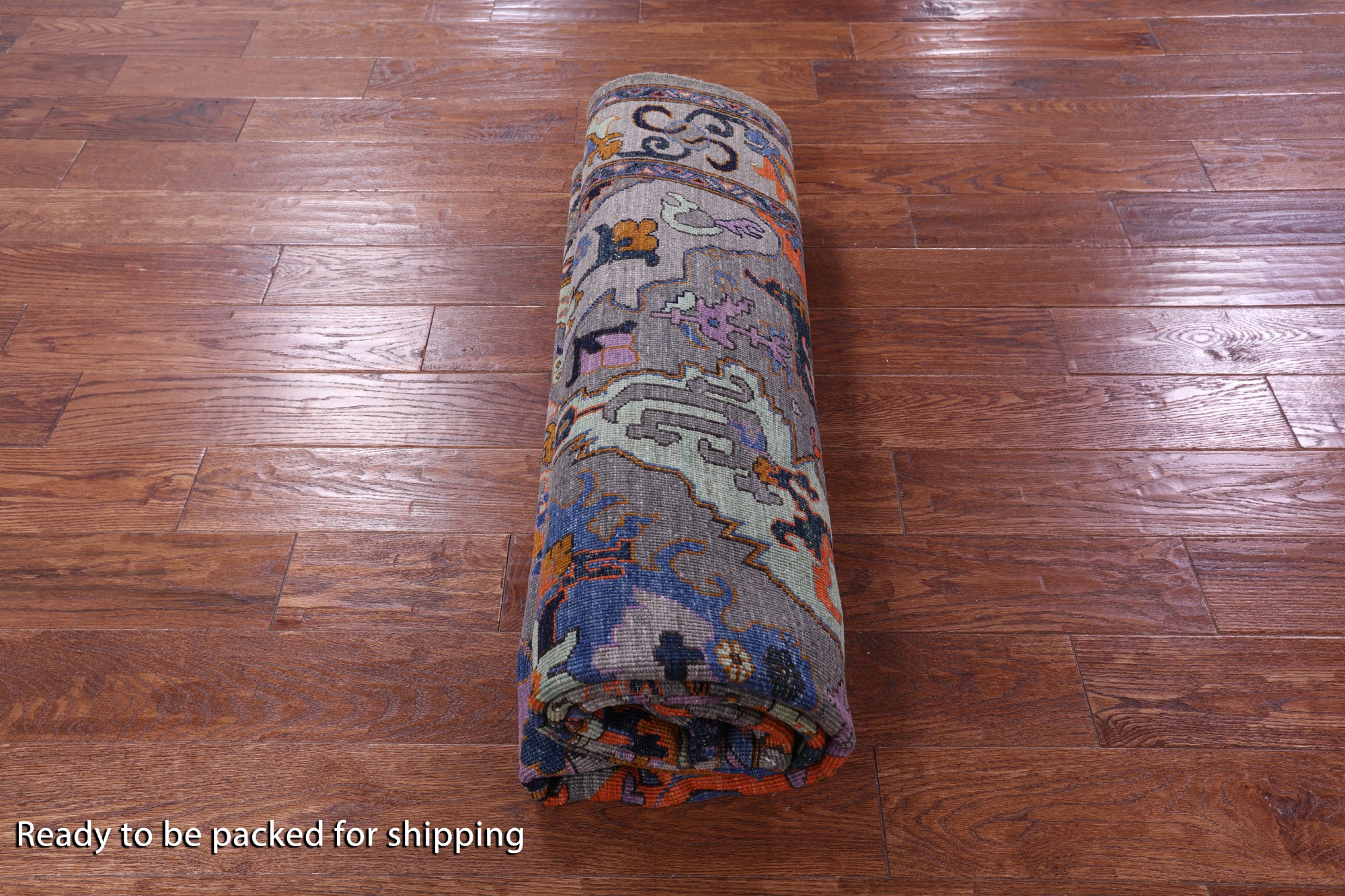 Grey Persian Fine Serapi Hand Knotted Wool Rug - 6' 1" X 8' 10" - Golden Nile