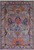 Grey Persian Fine Serapi Hand Knotted Wool Rug - 6' 1" X 8' 10" - Golden Nile