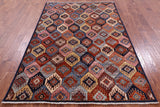 Shall Persian Gabbeh Hand Knotted Wool Rug - 5' 3" X 7' 8" - Golden Nile